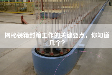 揭秘裝箱封箱工作的關(guān)鍵要點，你知道幾個？